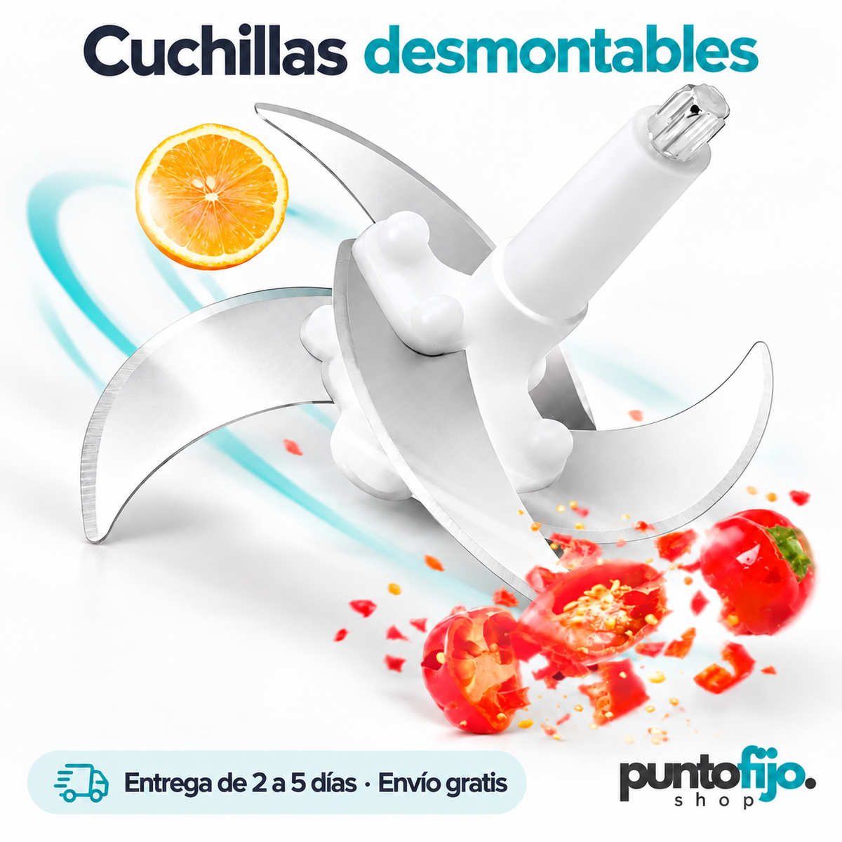 Picador de alimentos eléctrico 2 L